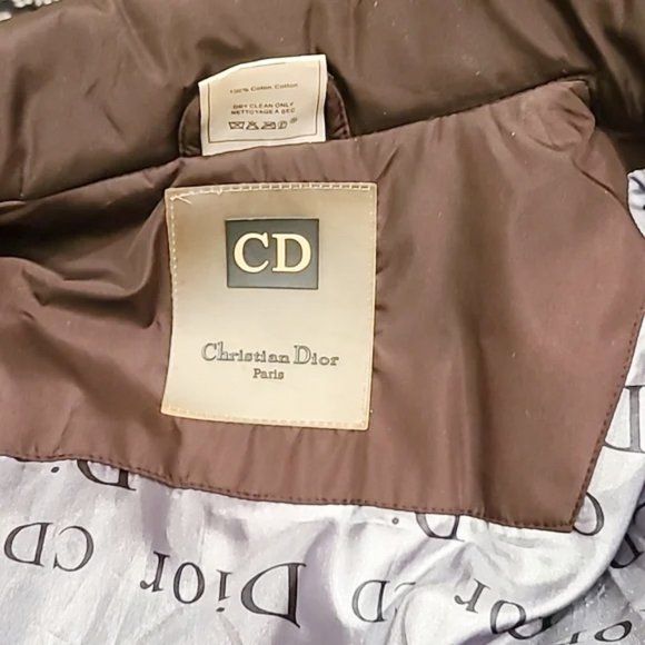Christian Dior Vintage Winter Jacket in Chestnut Brown with Fur Trim size 40 / 8 - Picture 12 of 15